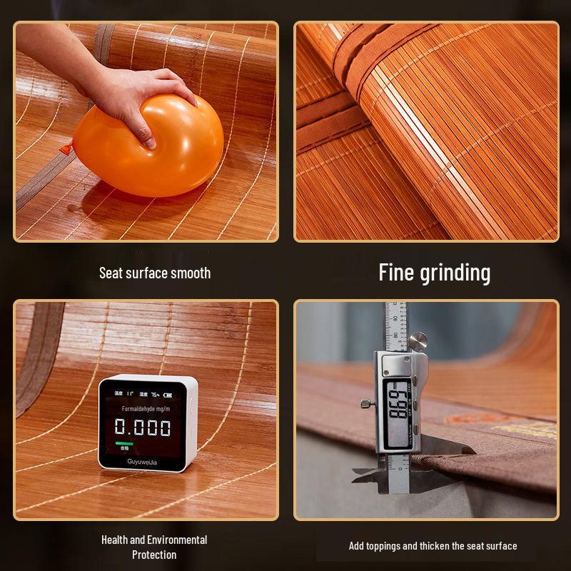 2026 New Style Ice Silk Bamboo Mat - Summer Foldable Dormitory Straw Mat for Single Bed