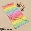 Rainbow Floral Stripe Microfiber Beach Towel Quick Dry Sand Free Oversized Soft Absorbent Bath Towel for Swimming Pool Travel