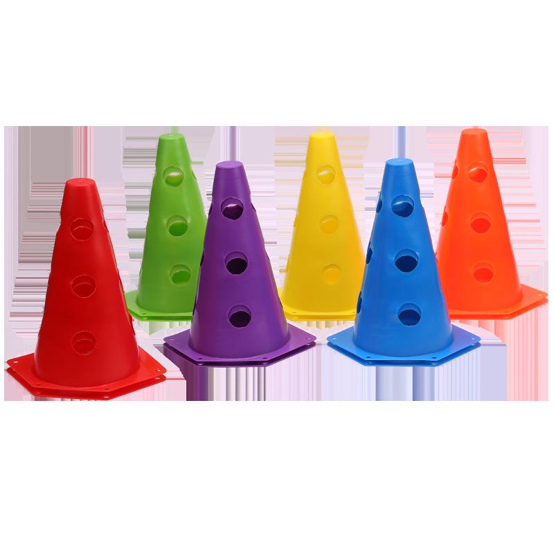 23cm Hexagonal Training Cones with Holes for Agility Drills