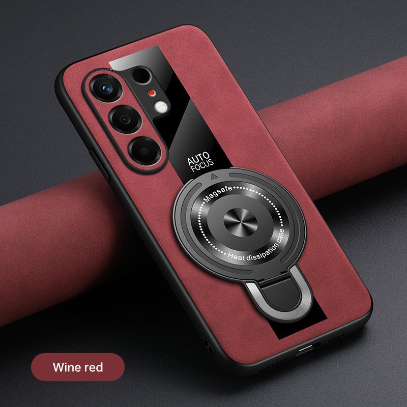 For Tecno Camon 50 Ultra Magsafe Wireless Charging Cover For Tecno Camon 50 Pro 4G PU Leather Shockproof Ring Stand Holder Case