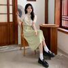 Retro New Chinese Jacquard Buckle Thin Short-sleeved Blouse Suspender Dress Women's Summer 2026 New Two-piece Set