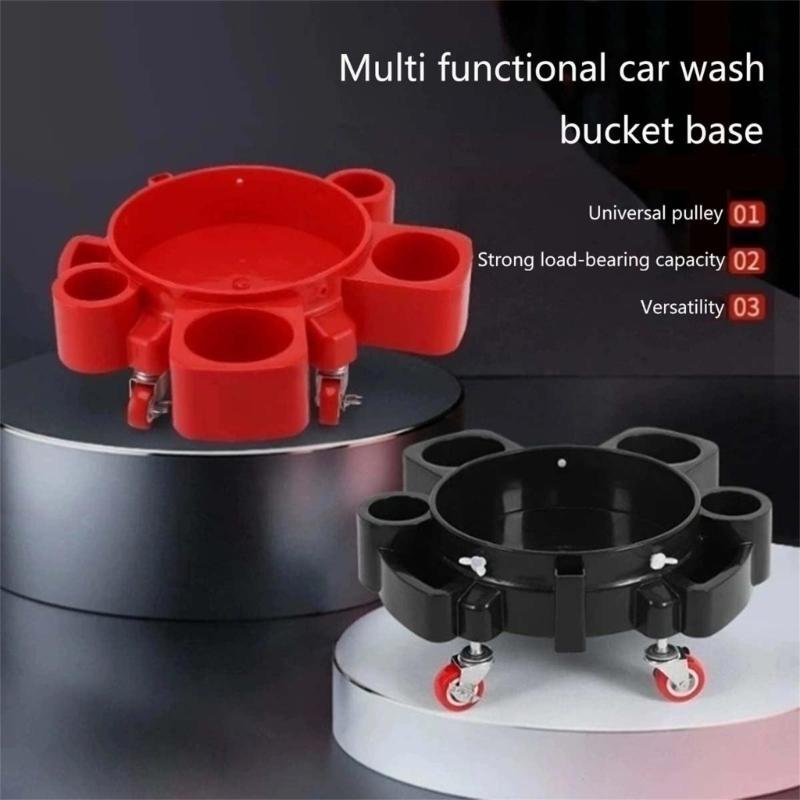 5 Gallon Professional Detailing Bucket Dollies Wash Bucket Dollies Detailing Wash Bucket 360 Degree Rotating Wheel Caste