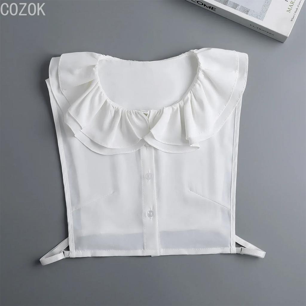 Girls Bowknots Lapel Shirt Detachable Collar Autumn Sweater Blouse Women Fake Collar Girls Removable Shirt Neck False Collar