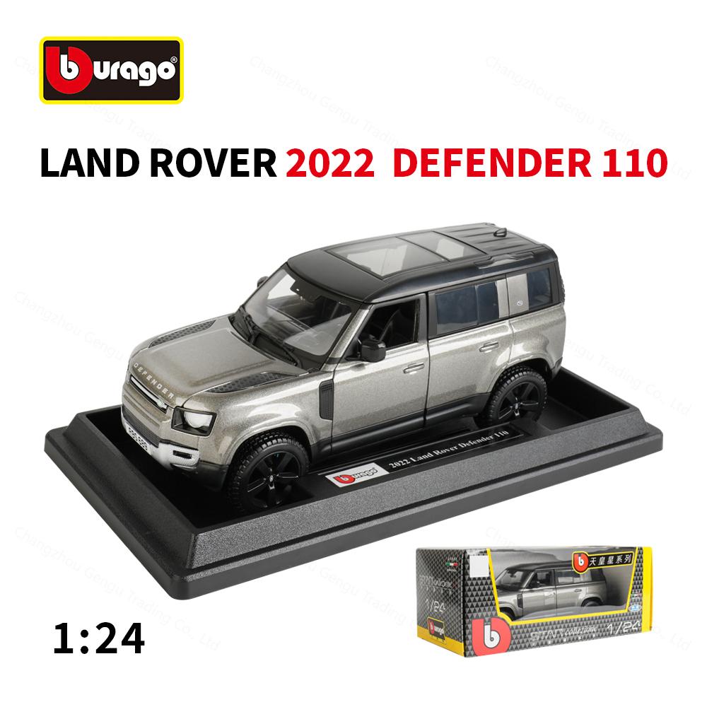 Bburago 1:24 2022 Land Rover Defender 110 Die Dasting Alloy Car Model Art Deco Collection Toy Gift Factory Authorization