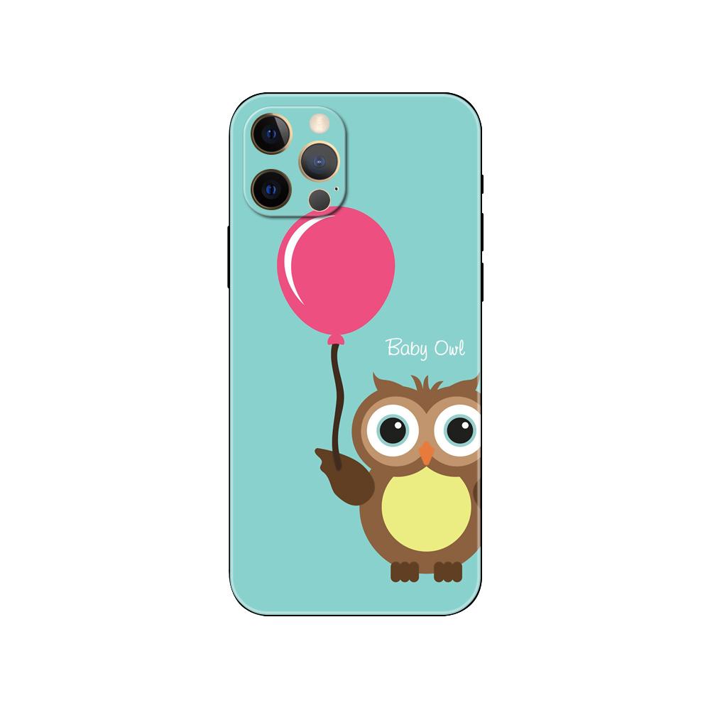 Lovely Animal Owl phone case for iphone 5 5s se 6 6s 7 8 plus x 10 XR XS 11 12 13 mini pro MAX black tpu back cover