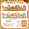 DIY Foldable Xmas Gingerbread House Cardboard Kit with LED Lights DIY Gingerbread House Cardboard Set for New Year Decoration