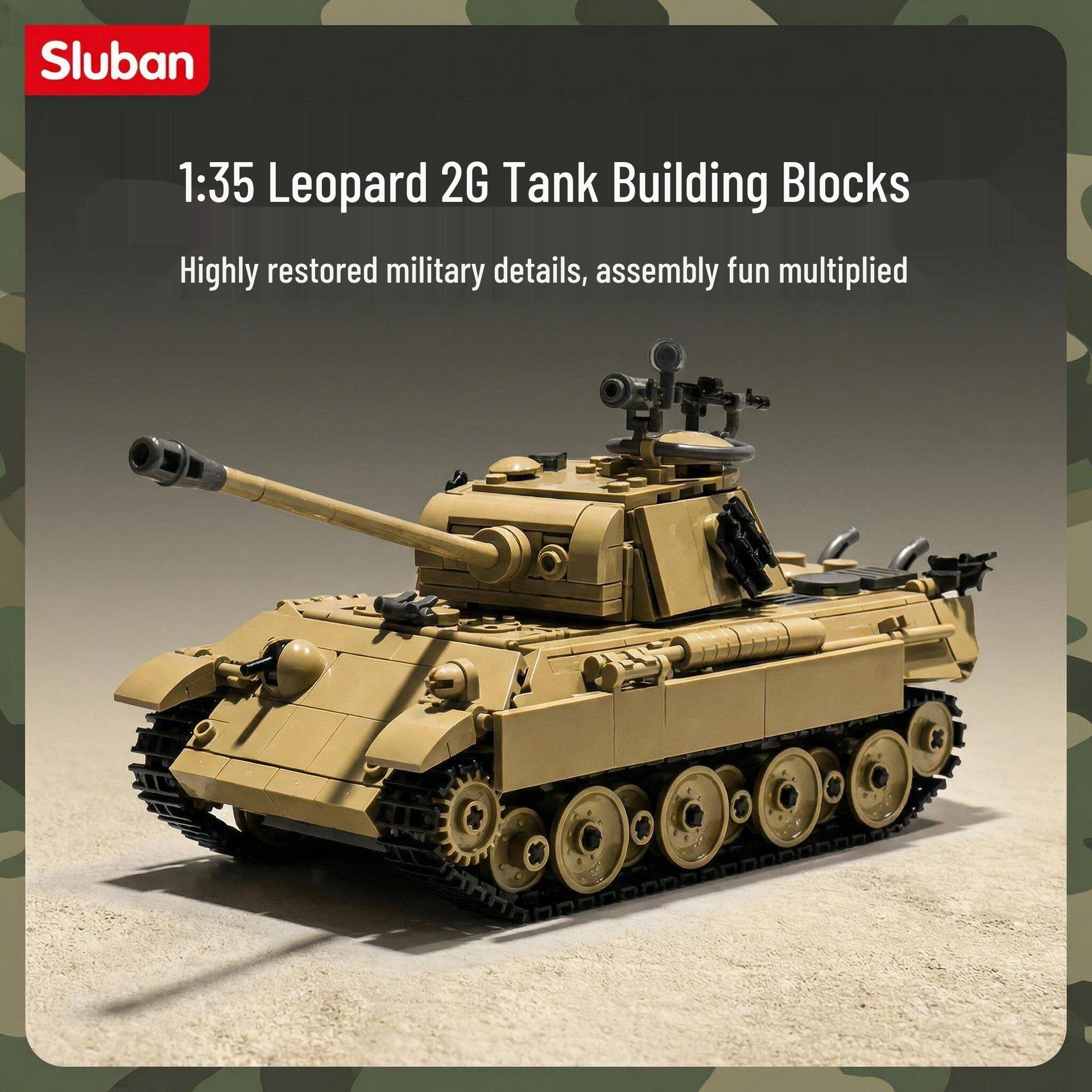 Xiao Luban B1533 Military Tiger E Heavy Tank Model Building Blocks Toy for Boys