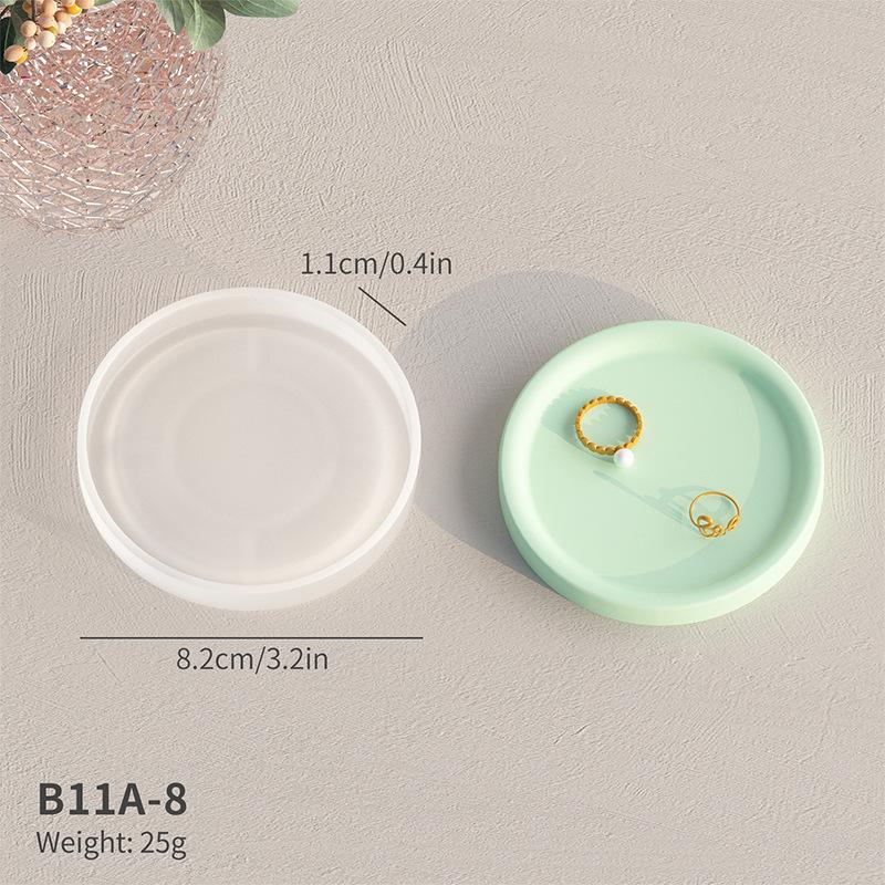 Geometry Jewelry Display Tray Silicone Mold Resin Mold Crystal Epoxy Silicone Mold Earring Ring Storage Box Making Coaster Mold