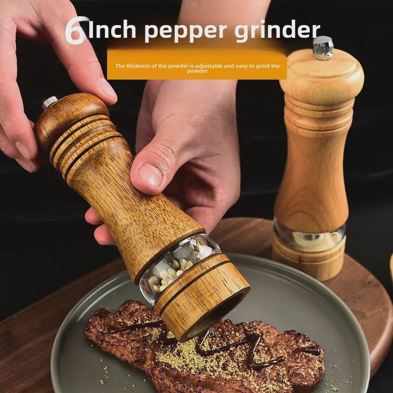 Wooden Manual Pepper Grinder Spice Mill