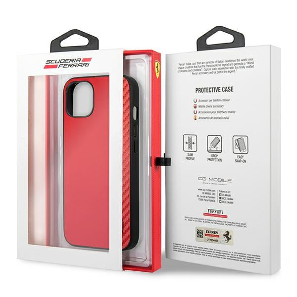 Ferrari Fesaxhcp13Sre Iphone 13 Mini5,4 Czerwony/Red Hardcase On Track Carbon Stripe