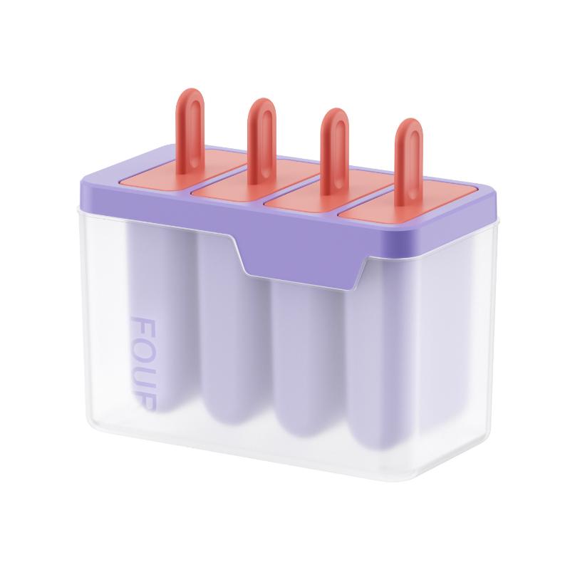 Popsicle/Sorbet Mold Food Grade Household Popsicle Making Ice Box Abrasive Tools With Lid Homemade Ice Cream Artifact