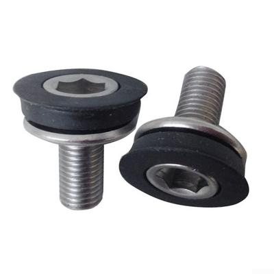 Black Bike Nut Bottom Bracket Cycling For Most Cranksets