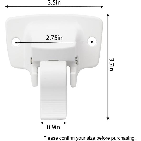 3314067.004B Trailer Mounting Bracket Compatible with Dometic/Sunchaser Awning Parts with 4 Sealing Gasket White (2 Pack)
