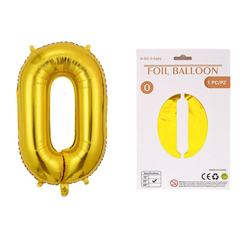 32 Inch Digital Aluminum Film Balloon Paper Card Hardcover Slim Body Digital Party Floating Decoration Balloon