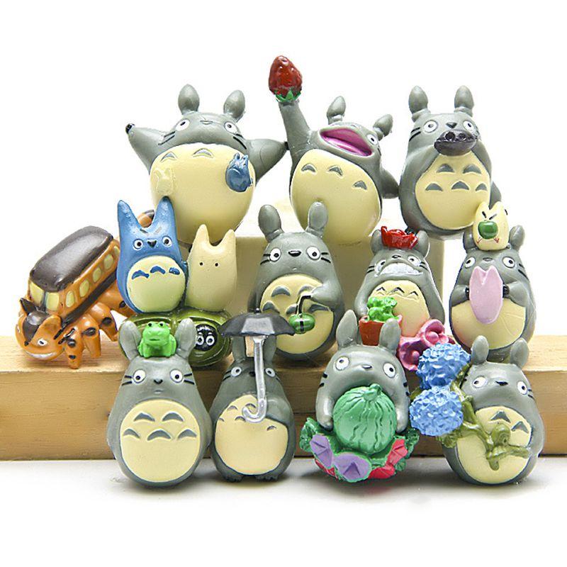 12pcsset My Neighbor Totoro Garden Decoration Anime Action Figurines Figure