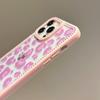 Stilvolle Cool Girl Pink Leopard Print Diamantkante Handyhülle Für iPhone 16 Pro Max 15 14 Plus 13 12 Pro 11 Glitzer Silikon Rückseite
