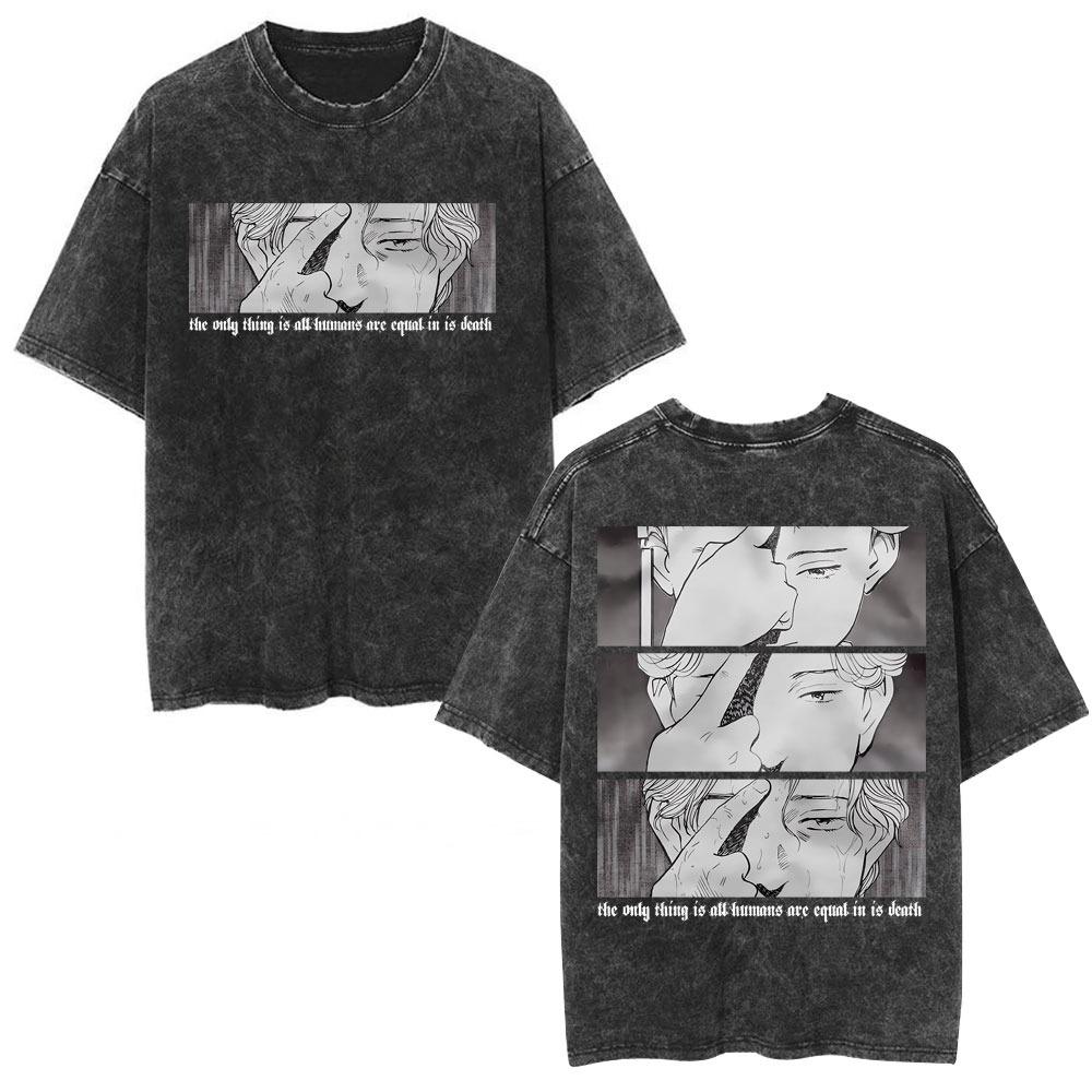 Vinland Saga Thorfinn Tshirt Vintage Washed Anime Manga Graphic Unisex Oversized Crew Neck Cotton Short Sleeve Tee Tops Hot