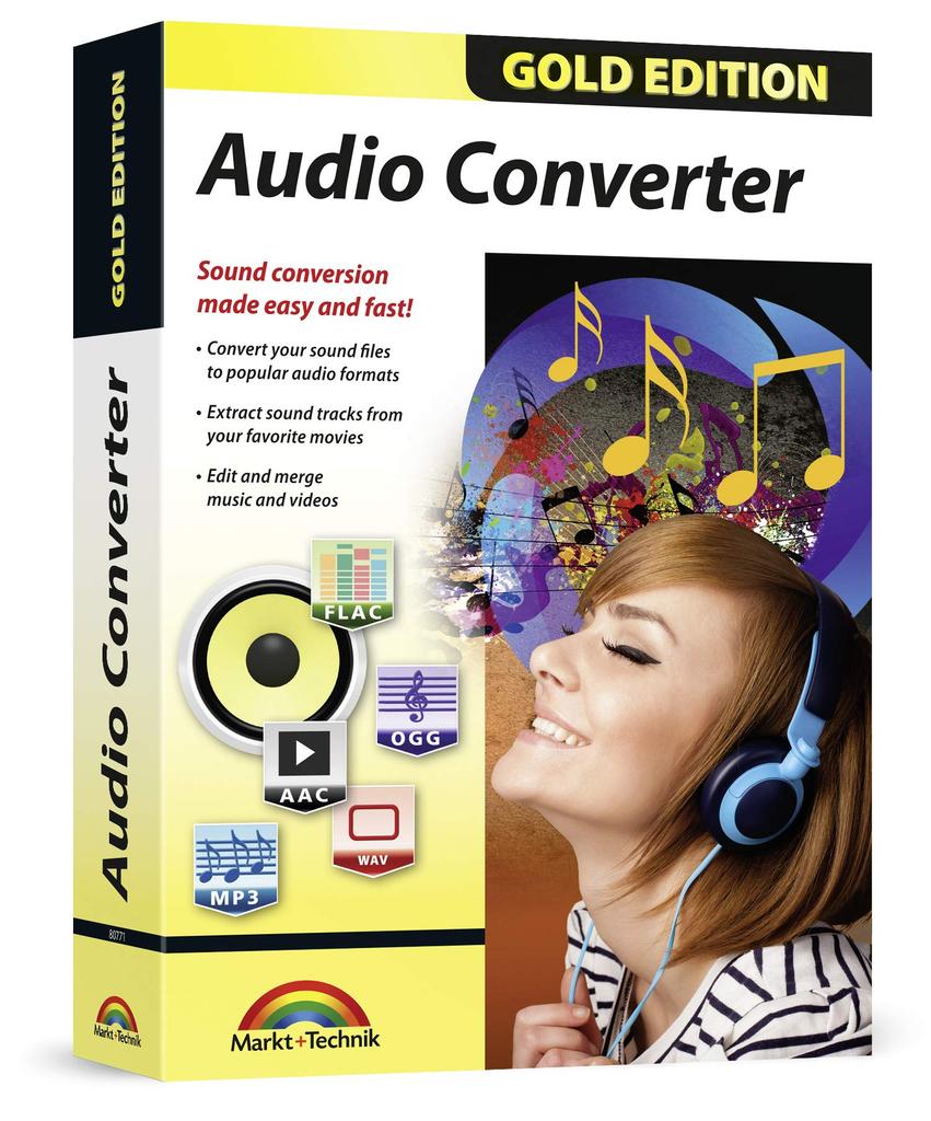 Markt Technik Audio Converter Edit and convert sound and music files to other audio formats Easy audio editing software for Windows 7 + - - 11, 10, 8,