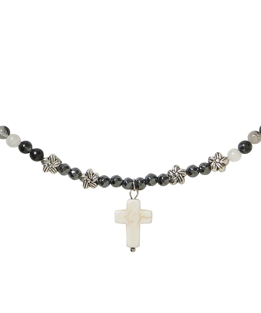 Nakedblood [Handmade] Pale Prayer Beads Necklace