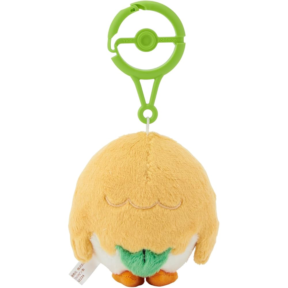 Pokemon Center Original Rowlet Mascot with Carabiner Keychain Plush Toy