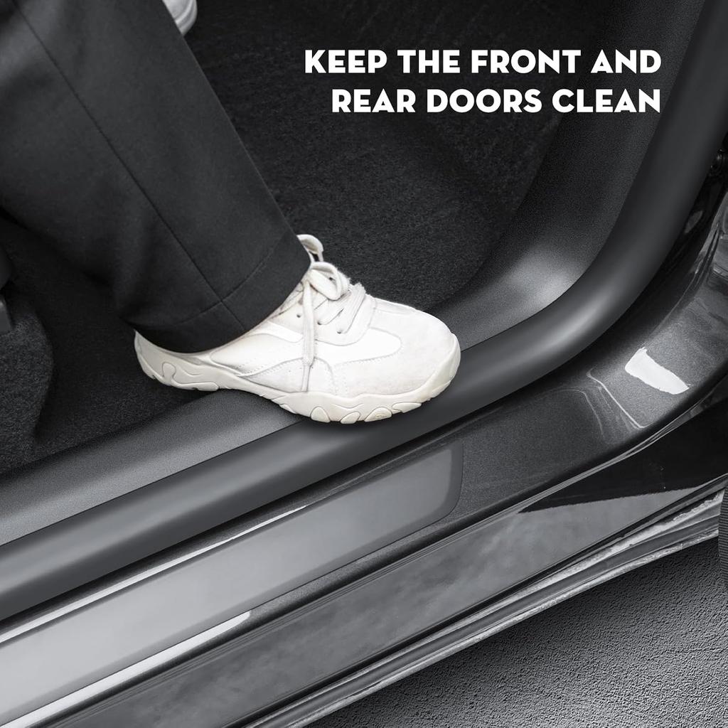 8PCS Door Sill Protector For Tesla Model YL 2026 Door Entry Guard Easy Clean TPE Material Black Model YL(6-seat) Accessories