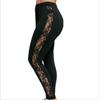 Pantaloni a matita elasticizzati skinny in pizzo a rete da donna alla moda Leggings taglie forti