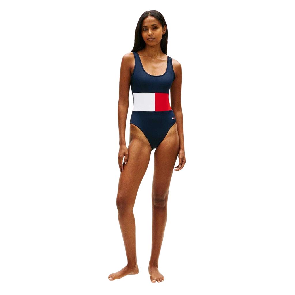 Tommy Hilfiger Womens/Ladies Logo Colour Block One Piece Swimsuit