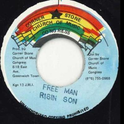 7-Zoll Schallplatte RISING SON - Ein freier Mann Corner Stone 1980 Jamaika Reggae, Ska & Dub