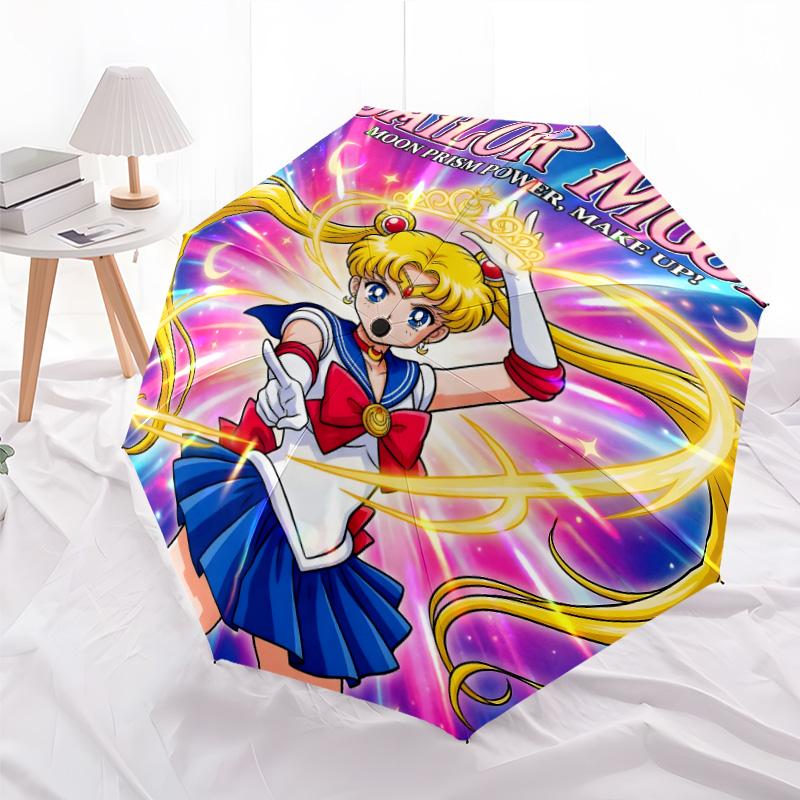 1pc Sailor Moon Umbrella, Sun Protection, And UV Shielding. It Has Eight Sturdy Ribs for Outdoor Use And Perfect As a Holiday Gift