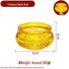 Crystal Treasure Bowl: Glazed Wealth Attraction Decoration for Living Room, Entryway, Shop Opening, and Housewarming Gift