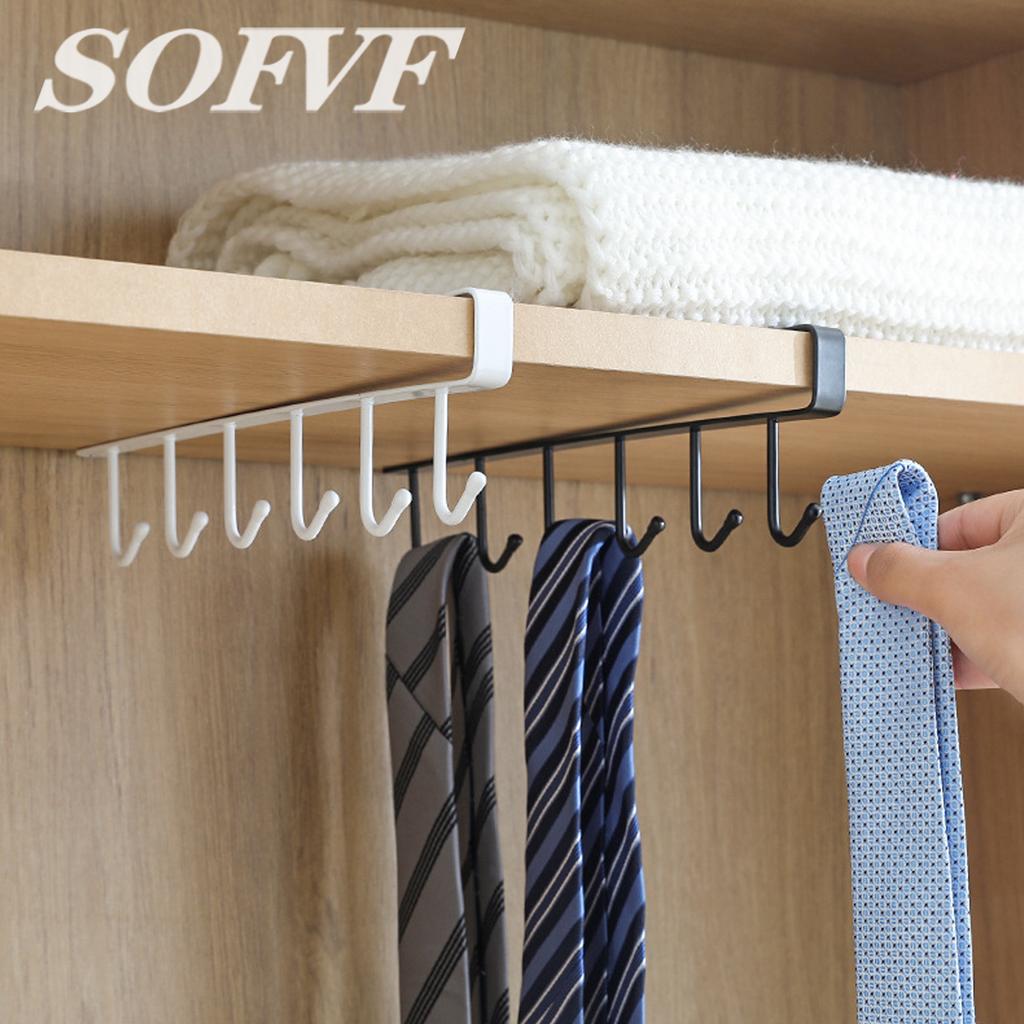 Cabinets, wardrobes, hooks, six hook storage hangers