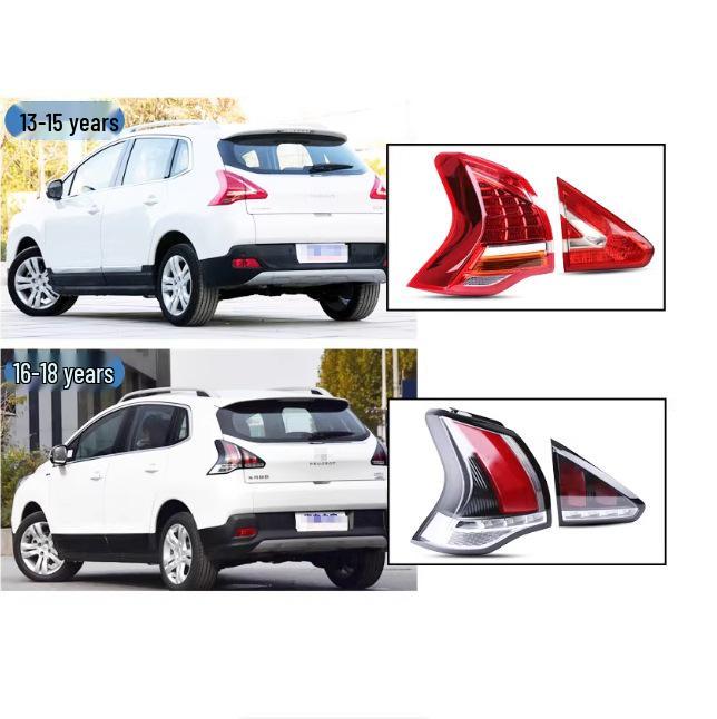 Compatible Taillight Housing and Cover for Peugeot 3008 - Rear Taillight, Headlight, and Brake Light Driver Side Inner Left (13-15)