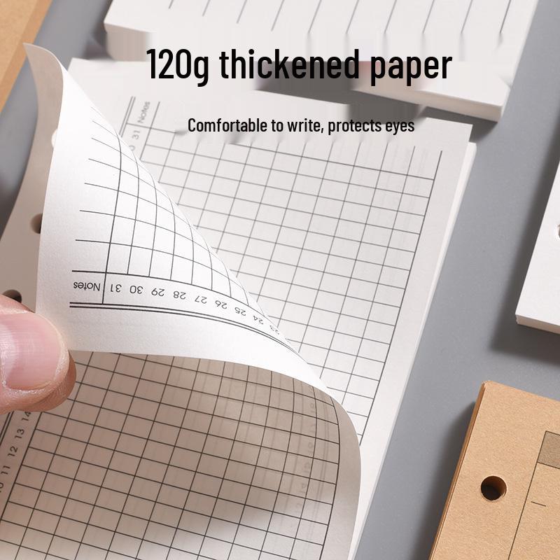 A6 Loose-Leaf Multi-Functional Planner: Daily/Weekly Plan & Accounting Inserts - Removable Inner Pages Replacement