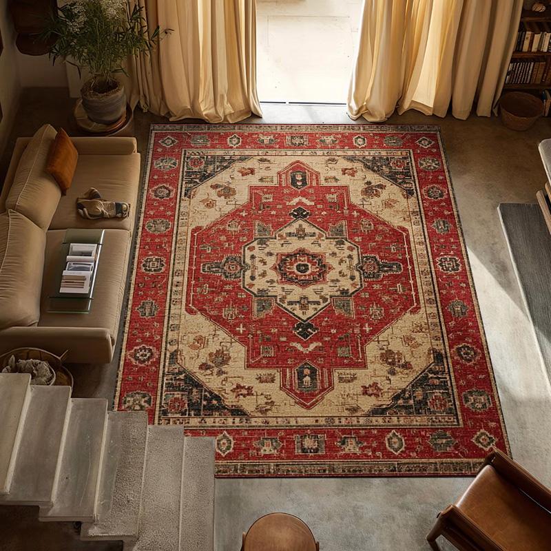 RAKKS Persian Bohemian Mat for Modern &Traditional Decor-Soft Texture,Suitable for Large Spaces & High-Traffic Areas Floor Decor