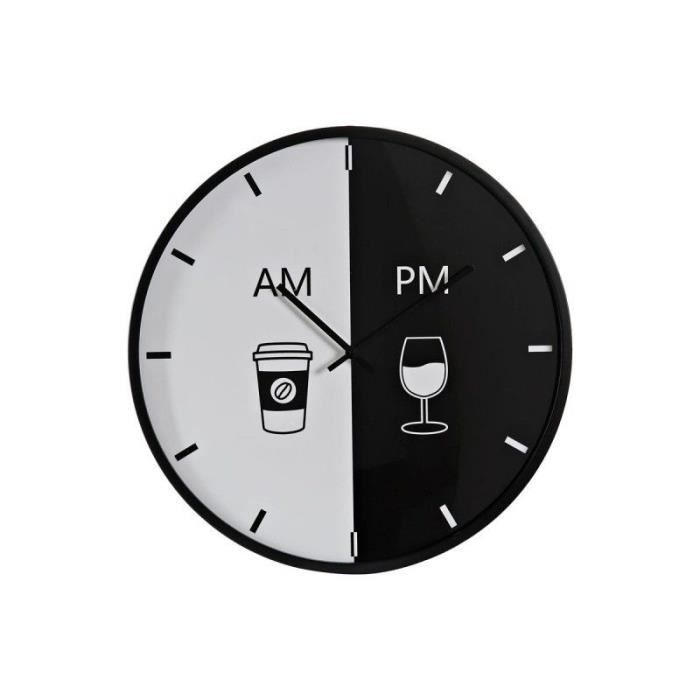 Horloge Murale - DKD Home Decor - Noir Métal Blanc - 60 x 4 x 60 cm - Contemporain - Design