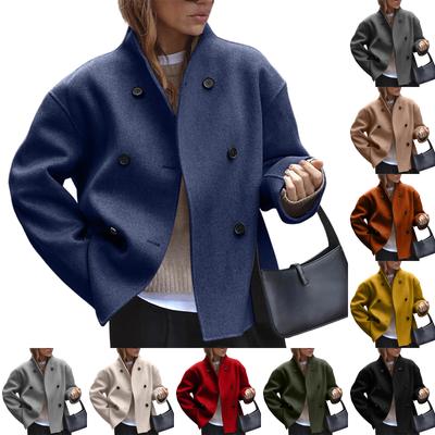 Giacca Casual da Donna a Vestibilità Larga, Manica Lunga, Bottoni, Collo a Revers, per l'Uso Quotidiano