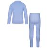 Set di biancheria intima termica per bambini Due pezzi Colore Unico Strato di Base Maglietta a Maniche Lunghe Leggings con Vita Elastica