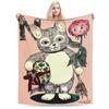 Kitty Art Artist Y-Yuko H-Higuchi Flannel Blanket Winter Soft Throw Blanket for Child Couch Bed Pattern Bedspread Sofa Bed Cover