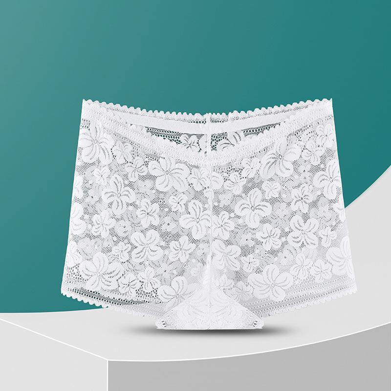 6 Stück Spitze Sexy Blumenunterwäsche Damen Transparente Höschen Low-Rise Stickerei Briefs Boxer