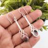 Black Rhodonite Gemstone Jewelry, 925 Solid Sterling Silver Earring,  Handmade Gorgeous Silver Boho Earrings For Wedding Gift