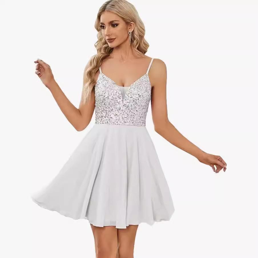 Elegante Vestido de Noche de Lentejuelas 2024 para Eventos Europeos, Americanos y de Oriente Medio