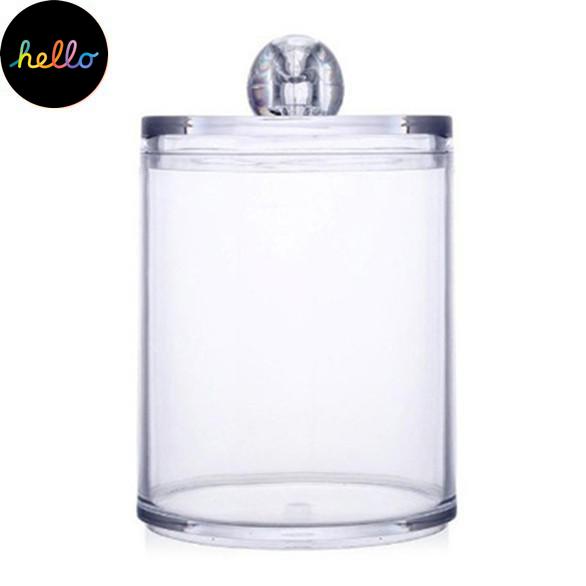 Multifunctional Round Receive Box Makeup Cotton Swab Storage Box Transparent Container Household Products Bathroom Desktop Combined