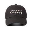 Korean Style 'No New Friends' Embroidered Unisex Baseball Cap with Sun Visor