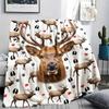 1PC Cartoon Sheep Print Flannel Blanket, High quality All Seasons, Home Decor, Warmth and Comfort, Perfect for Christmas Gifts