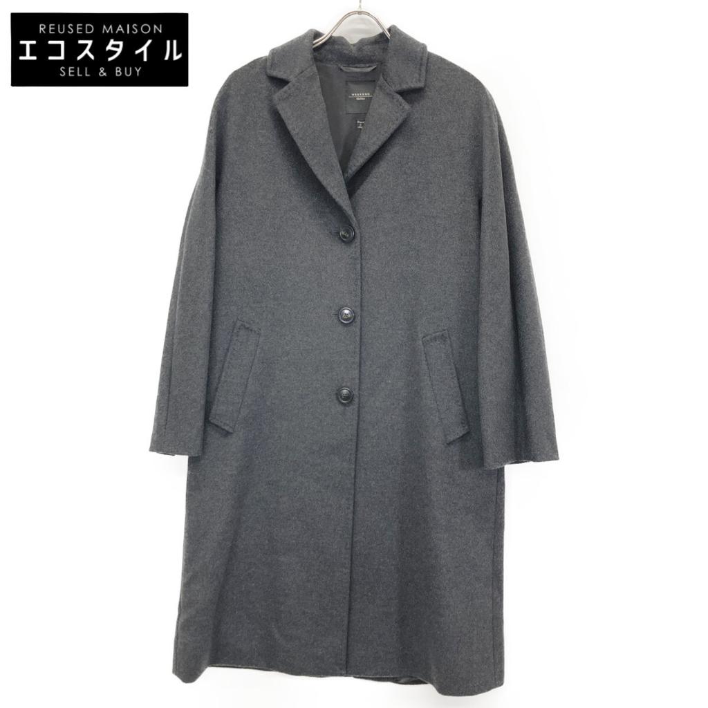 Max MaraWEEKEND 501602936 Charcoal Gray 100% Wool Chesterfield Coat coat 42 grayUsed