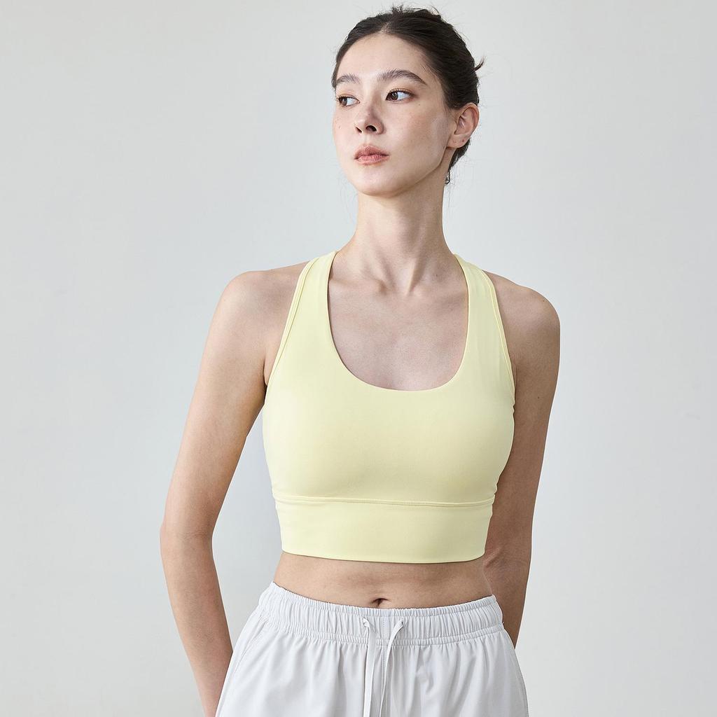 Women's Summer Slimming Racerback Yoga Bra with Chest Pads - Beautiful Back Design