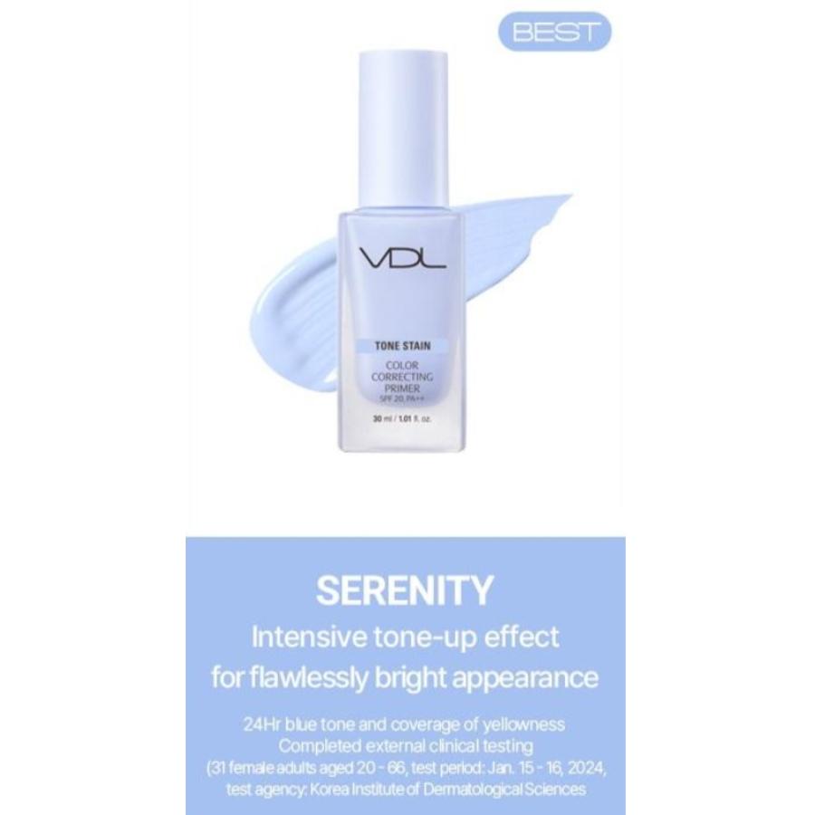 VDL Tone Stain Color Correcting Primer 30ml (4 Colors)