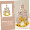 Boys and Girls-Friendly Blocks Wooden Building Blocks Cheese Mice Improve Patience Imagination Safe Material