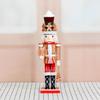 Fascinating 35Cm Gingerbreads Nutcrackers Statue Handcrafted Wooden Christmas Ornament Great For Festival Ambiances