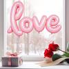 Valentinstag Fenstersticker PVC Herz Rose Liebesbrief Form Kranz Abnehmbar Wasserdicht Statischer Glasaufkleber